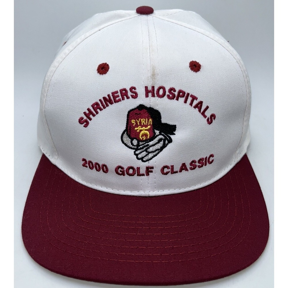 Shriners Hospitals 2000 Golf Classic White Trucker SnapBack Hat Cap Nissin